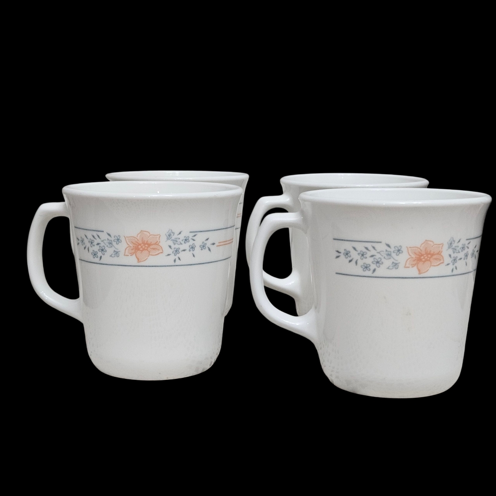 Set of 4 Corning Ware Corelle APRICOT GROVE Cups Mugs